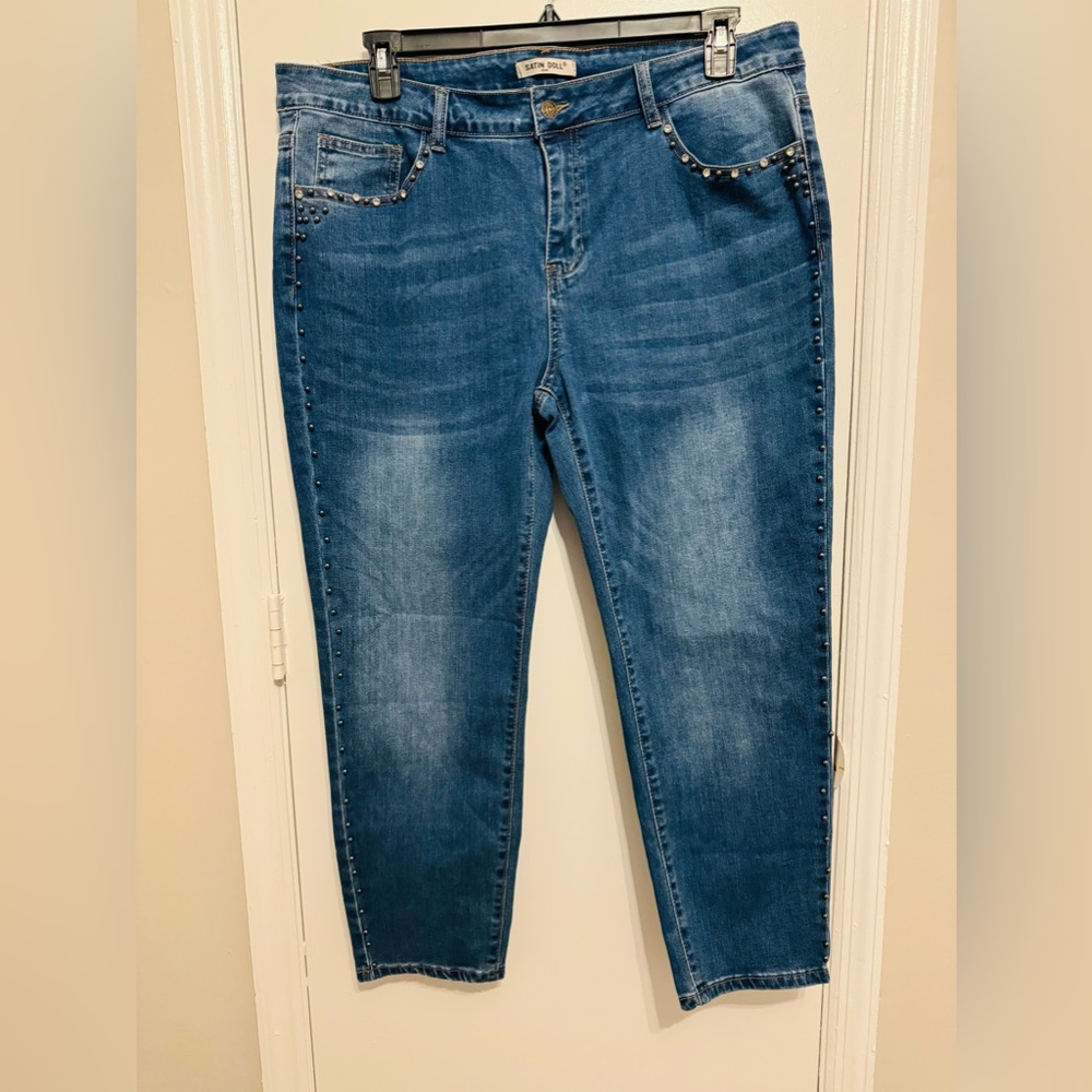 New! Satin Doll Womens Blue Jeans Size 20